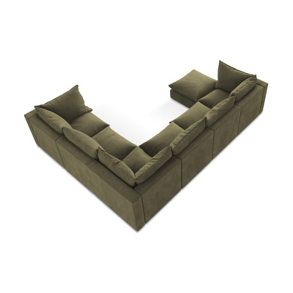 Narożnik (prawostronny/w kształcie litery U) w kolorze khaki Manao – Makamii-image-3