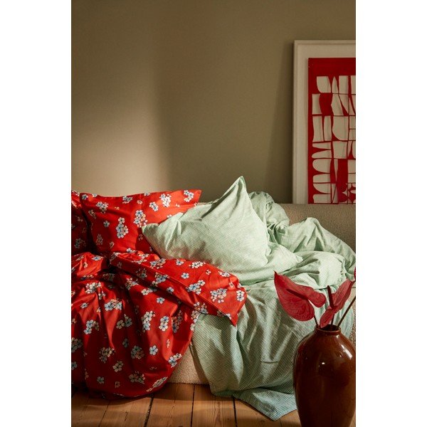 Ceglasta pościel dwuosobowa z satyny bawełnianej 200x220 cm Grand Pleasantly – JUNA-image-4