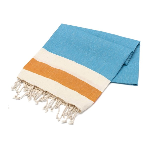 Ręcznik hammam American Stripes Turqoise, 100x180 cm