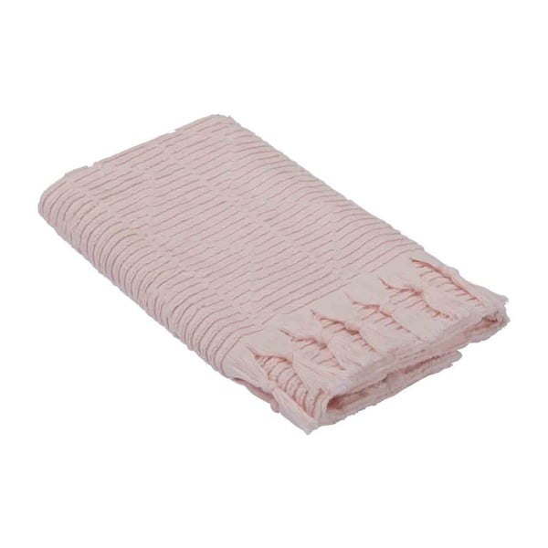 Różowy ręcznik z bawełny Bella Maison Tassel, 30x50 cm