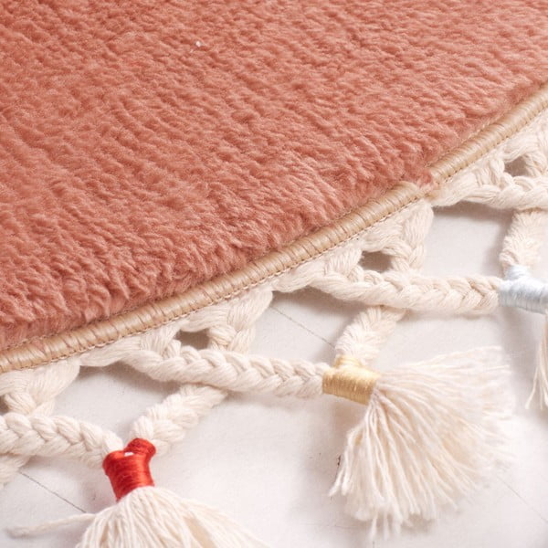 Brązowy dywanik łazienkowy ø 80 cm Tuft – Foutastic-image-4