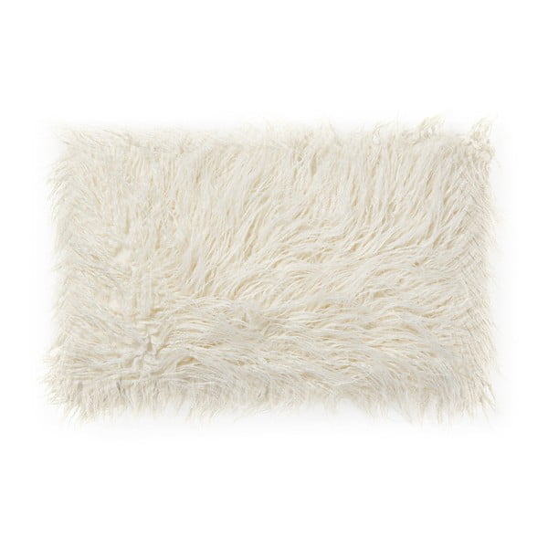 Biała poduszka ze sztucznej skóry La Forma Brock, 40x60 cm