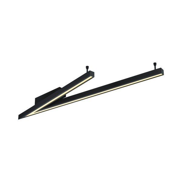 Czarna lampa sufitowa LED ze sterowaniem głosowym/mobilną aplikacją i metalowym kloszem 35x127.5 cm Cicanto – CINQUE-image-2