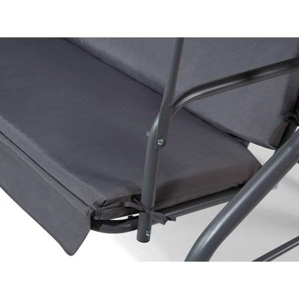 Szara 3-osobowa ławka ogrodowa Monobeli Line-image-4