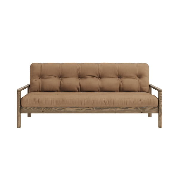 Brązowa rozkładana sofa 205 cm Knob – Karup Design