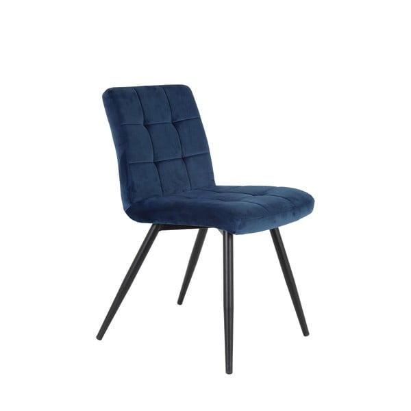 Niebieskie aksamitne krzesło Olive – Light & Living