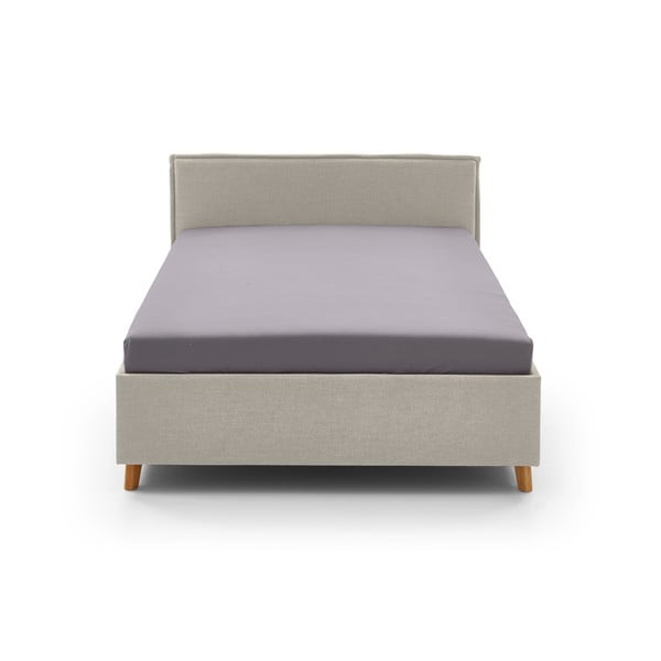 Beżowe tapicerowane łóżko dziecięce ze schowkiem ze stelażem 90x200 cm Fun – Meise Möbel-image-3