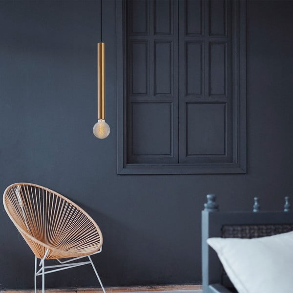 Lampa wisząca w kolorze złota z metalowym kloszem ø 4 cm Tempo – Opviq lights-image-1