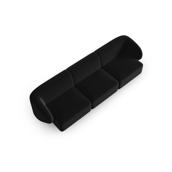 Czarna aksamitna sofa 266 cm Paolo – Milo Casa-image-1