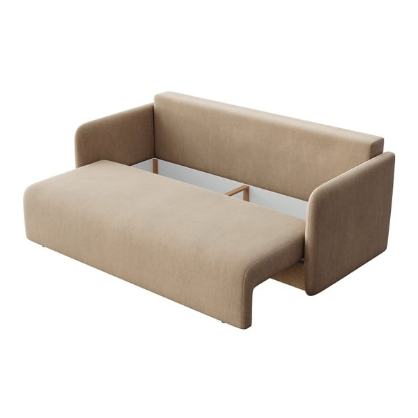 Jasnobrązowa aksamitna rozkładana sofa 220 cm Chaum – Rodier-image-3