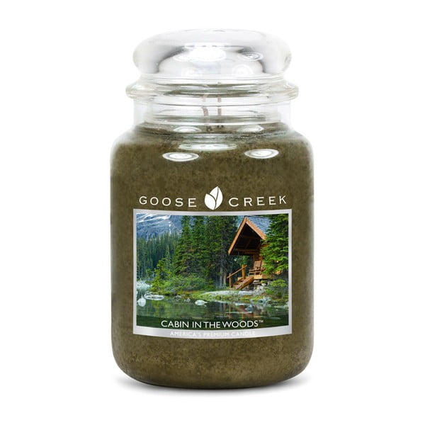 Świeczka zapachowa w szklanym pojemniku Goose Creek Dom w lesie, 150 godz. palenia