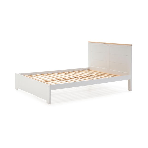 Białe łóżko dwuosobowe 140x190 cm Akira – Marckeric