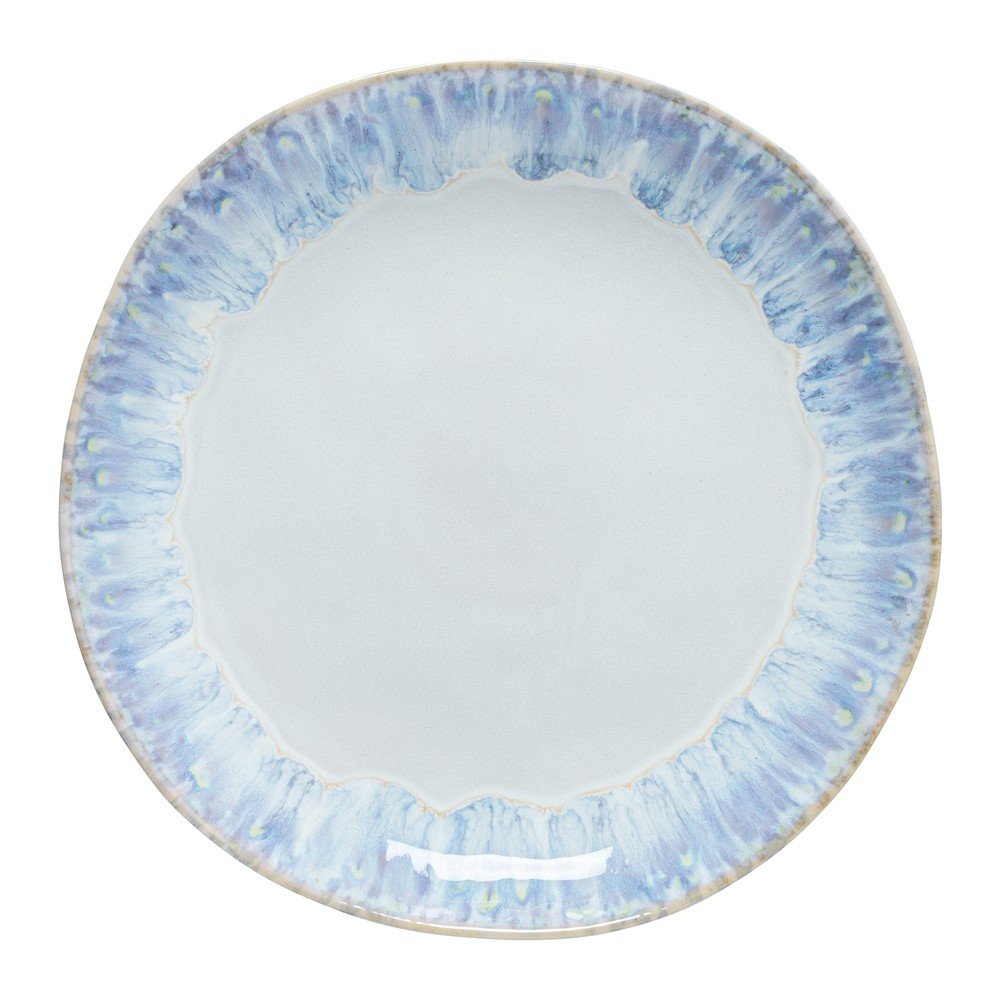 Biały/niebieski kamionkowy talerz ø 28 cm Brisa – Costa Nova