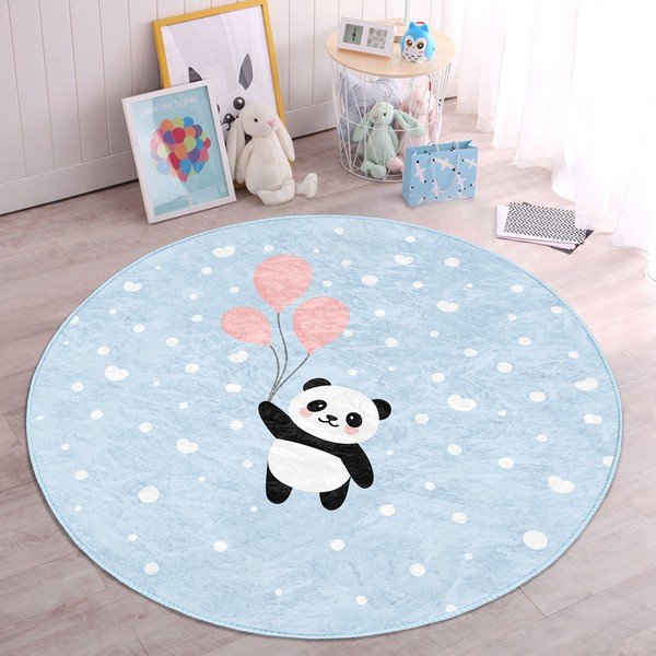 Jasnoniebieski dywan dziecięcy ø 80 cm Comfort – Mila Home-image-2