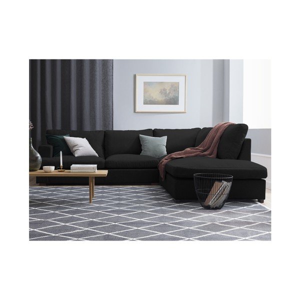 Czarny narożnik Windsor & Co Sofas Daphne, prawostronny-image-3