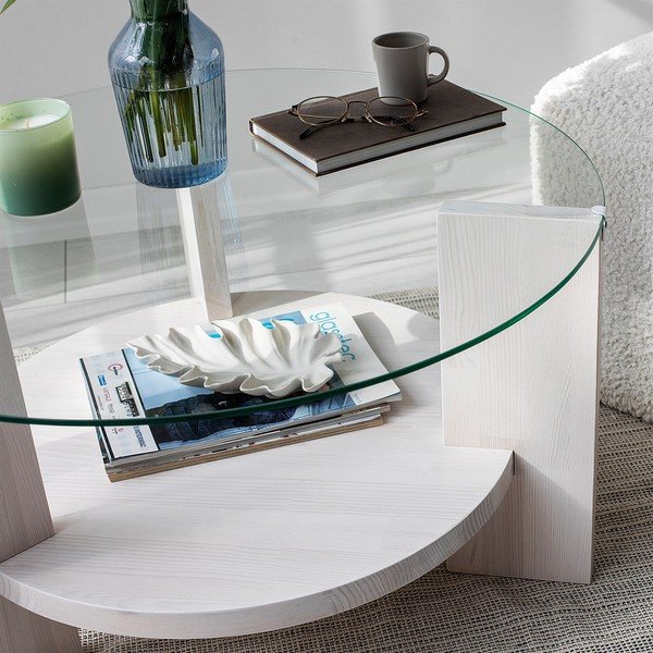 Biały okrągły stolik ø 75 cm Mondo – Neostill-image-3