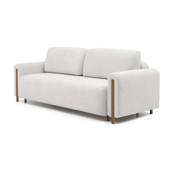 Kremowa rozkładana/ze schowkiem sofa z materiału bouclé 244 cm Arcadova – ELTAP-image-2