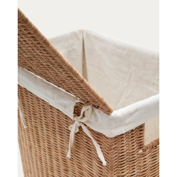 Rattanowe kosze na pranie w naturalnym kolorze zestaw 2 szt. Indali – Kave Home-image-2