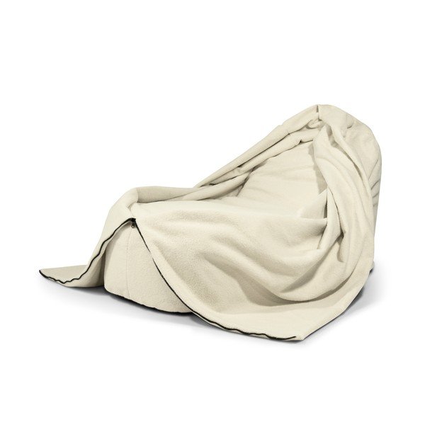 Jasnoszary dziecięcy worek do siedzenia z materiału bouclé Cocoon 120 – SLOWDOWN-image-3