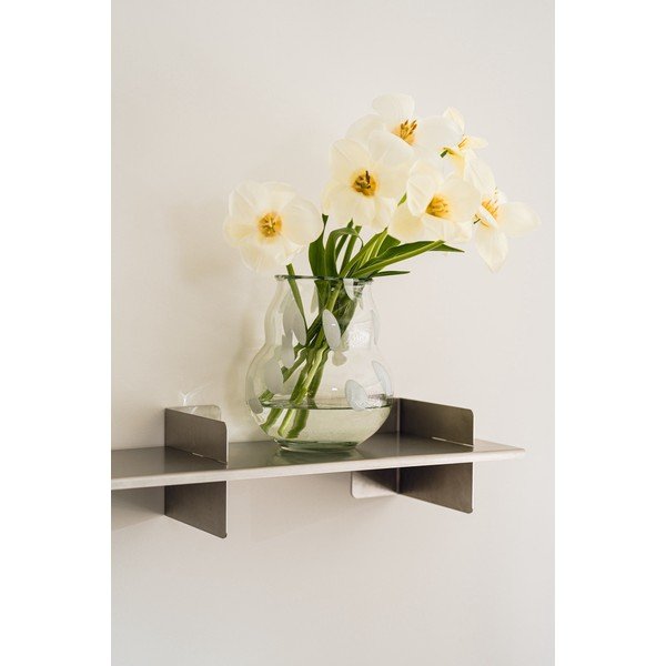 Biały szklany ręcznie wykonany wazon (wysokość 22 cm) Dam – noo.ma-image-1