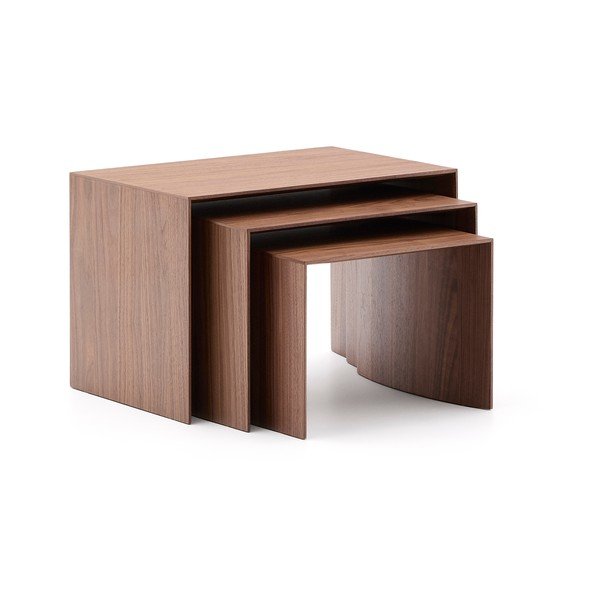 Stoliki w dekorze orzecha zestaw 3 szt. 40x60 cm Litto – Kave Home