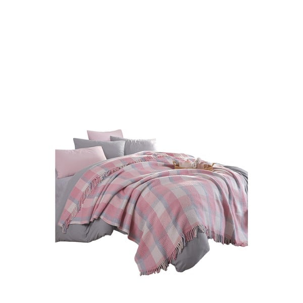 Różowa narzuta 180x220 cm Warm Soft – Mijolnir