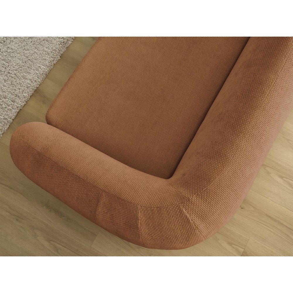 Pomarańczowa rozkładana sofa z tkaniny szenilowej 228 cm Neyo – Bobochic Paris (zdjęcie 4)