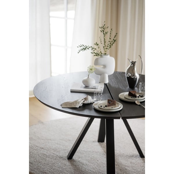 Okrągły stół z blatem z drewna dębowego 150x150 cm Carradale – Rowico-image-1