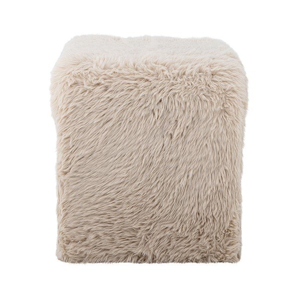 Beżowy puf z imitacji futra Bobbie – Bloomingville-image-3