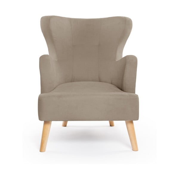 Beżowy fotel typu uszak Noemye – Bonami Selection-image-2