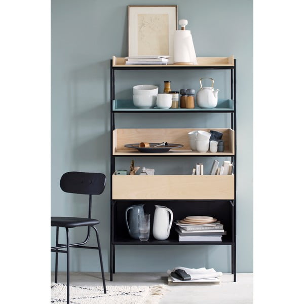 Dębowy stojak na ręczniki papierowe z białym porcelanowym detalem Kähler Design Hammershoi-image-4