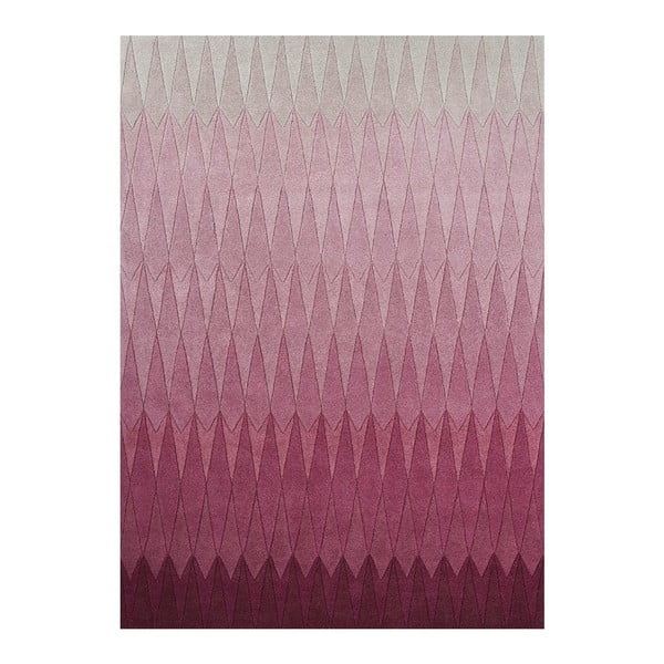 Wełniany dywan Acacia Pink, 140x200 cm