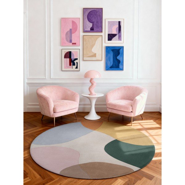 Wełniany okrągły dywan tkany ręcznie ø 160 cm Hackney Clarissa – Ted Baker-image-1