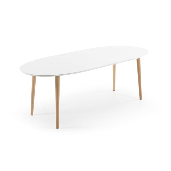 Biały rozkładany stół z białym blatem 90x140 cm Oqui – Kave Home-image-3