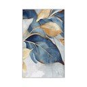 Dywan w niebiesko-złotym kolorze odpowiedni do prania 80x150 cm Golden Leaves – Mila Home