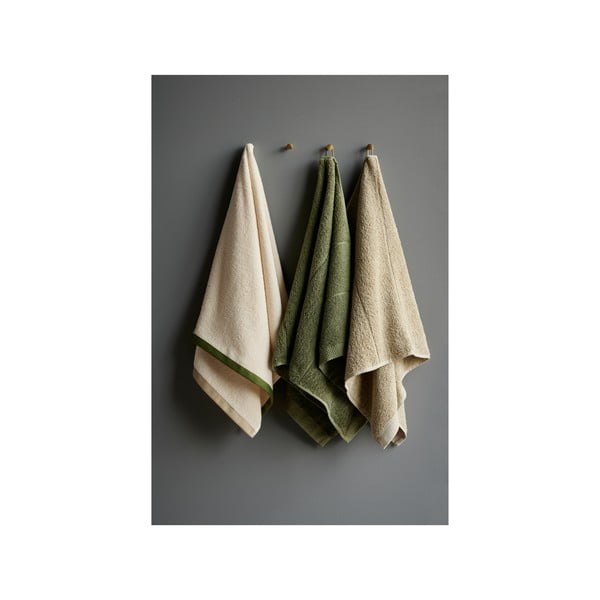 Jasnozielony bawełniany ręcznik frotte 50x100 cm Line – Södahl-image-1