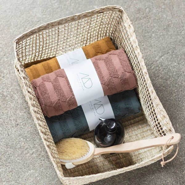 Ciemnozielony dywanik łazienkowy 50x80 cm Geo – Mette Ditmer Denmark-image-3