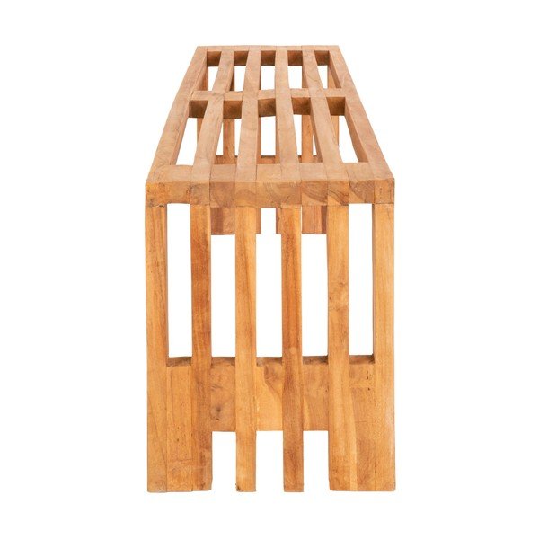 Ławka ogrodowa z drewna tekowego House Nordic Benidorm, 140x35 cm-image-4