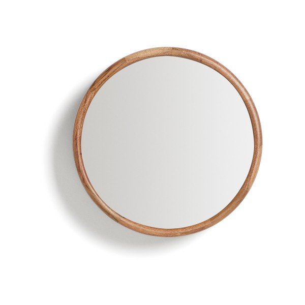 Lustro z drewnianą ramą ścienne ø 30,5 cm Berale – Kave Home-image-1