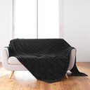 Czarna narzuta z mikfroflaneli 180x220 cm Arya – douceur d'intérieur