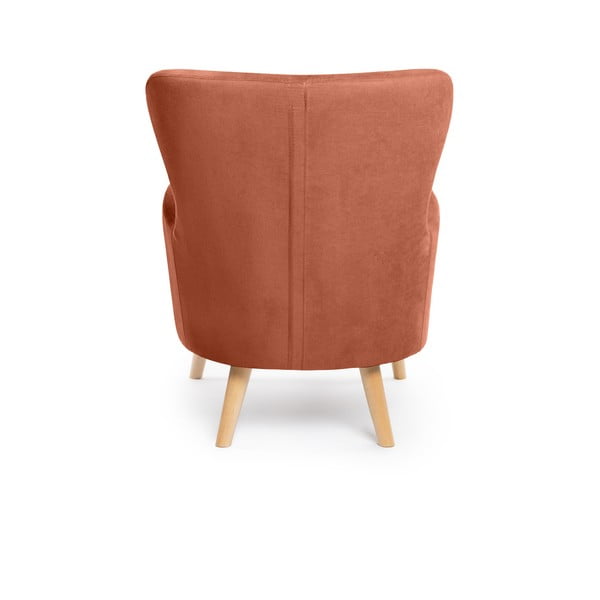 Ceglasty fotel typu uszak Noemye – Bonami Selection-image-4