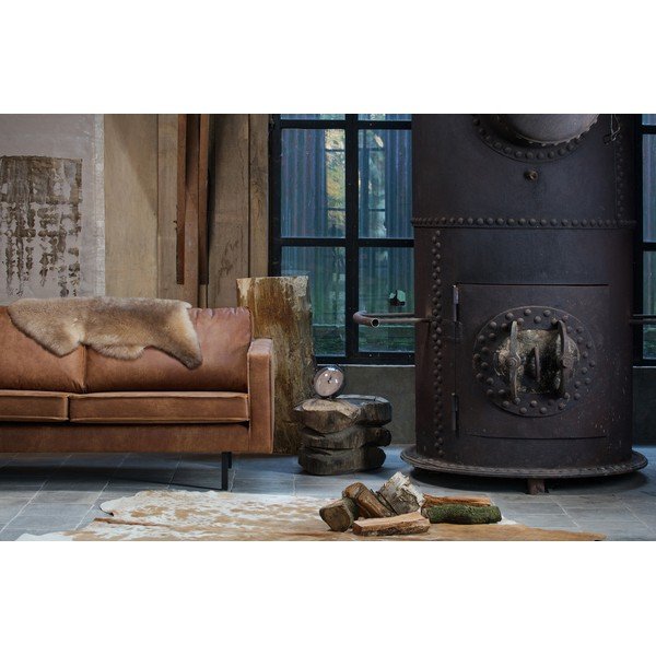 Brązowa sofa z imitacji skóry 190 cm Rodeo – WOOOD-image-4