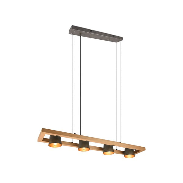 Szaro-naturalna lampa wisząca Bell – Trio-image-3