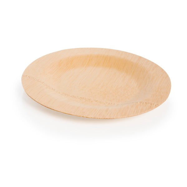 Zestaw 10 jednorazowych talerzy z bambusu Bambum-image-1