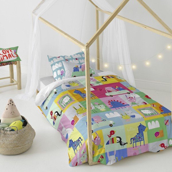 Dziecięca pościel bawełniana Moshi Moshi Patchwork, 140x200 cm-image-4
