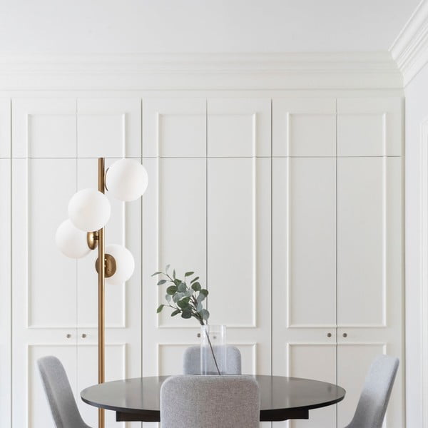 Lampa stojąca w czarno-złotym kolorze ze szklanym kloszem (wysokość 130 cm) Faze – Opviq lights-image-3