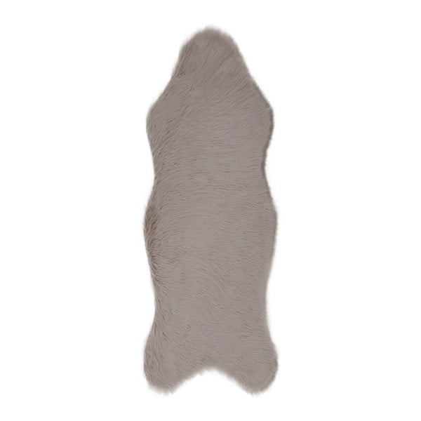 Szary chodnik ze sztucznej skóry Pelus Grey, 75x200 cm