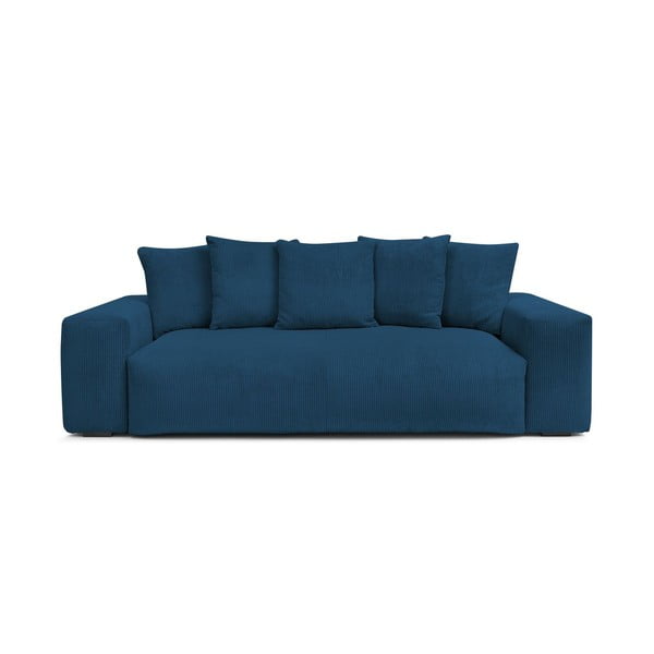 Ciemnoniebieska sztruksowa sofa 280 cm Voltaire – Bobochic Paris