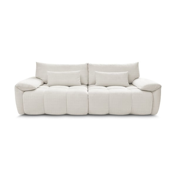 Biała sofa z tkaniny szenilowej 264 cm Ivane – Bobochic Paris