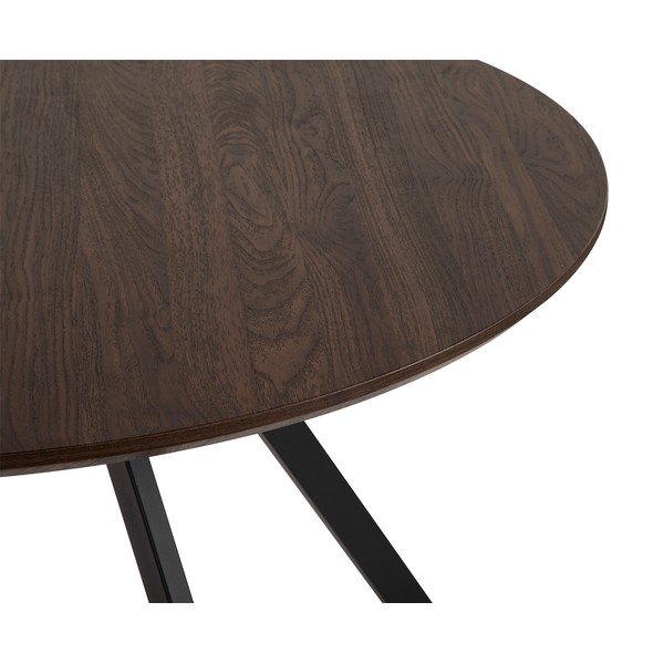 Okrągły stół w dekorze orzecha ø 120 cm Rivo – Bonami Essentials-image-3